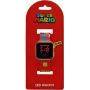 Relógio de pulso Kids Euroswan LED Super Mario vermelho relógio infantil digital com ecrã LED