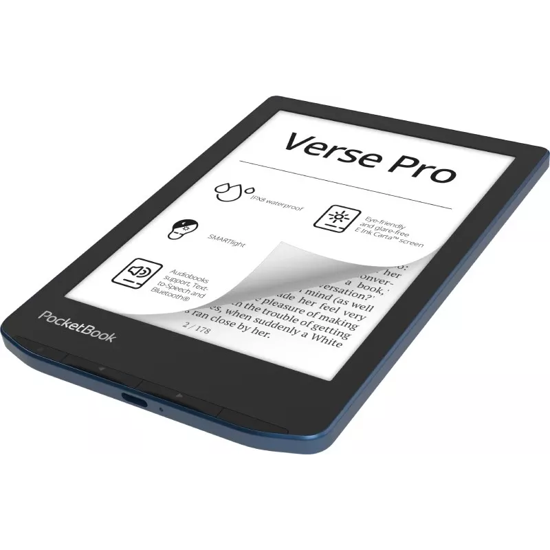 E-reader PocketBook Verse Pro ecrã tátil 16 GB Wi-Fi preto, azul