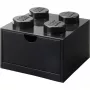 LEGO Gaveta de secretária 4, caixa de arrumação preta, com studs