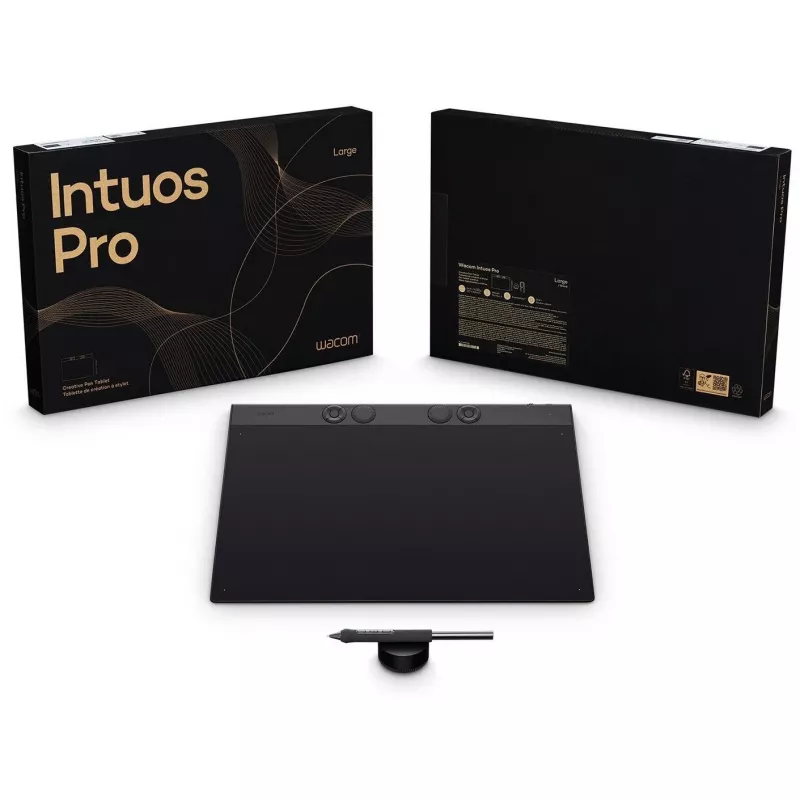 Mesa digitalizadora Wacom Intuos Pro Large preta 349 x 195 mm USB/Bluetooth