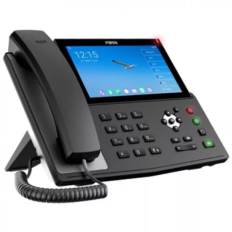 Telefone IP Fanvil X7A preto 20 linhas LCD Wi-Fi