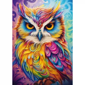 Puzzle de 1000 peças Schmidt Spiele 59782 — Owl in Parrot Dress, puzzle, 1.000 peças