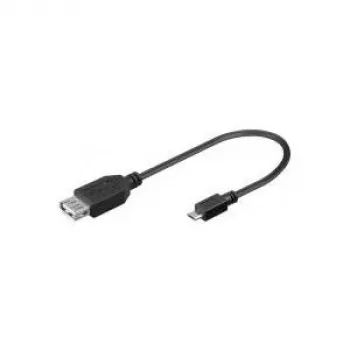Wentronic Goobay Adaptador USB 2.0 Hi-Speed, conector fêmea USB 2.0 (Type-A), 0,2 m - conector fêmea USB 2.0 (Type-A) > conector macho USB 2.0 Micro (Type-B) (95193)