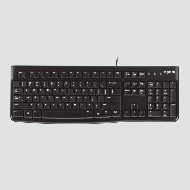 Logitech Desktop MK120 Combo, preto, com fio, layout suíço, 920-002504