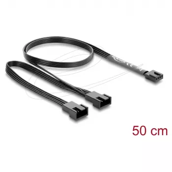 Cabo de alimentação interno DELOCK 84543 — 4 pinos PWM para dual 4 pinos PWM, 0,5 m