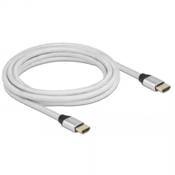 Cabo HDMI DeLOCK Ultra High Speed 48 Gbps 8K 60 Hz prateado 3 m