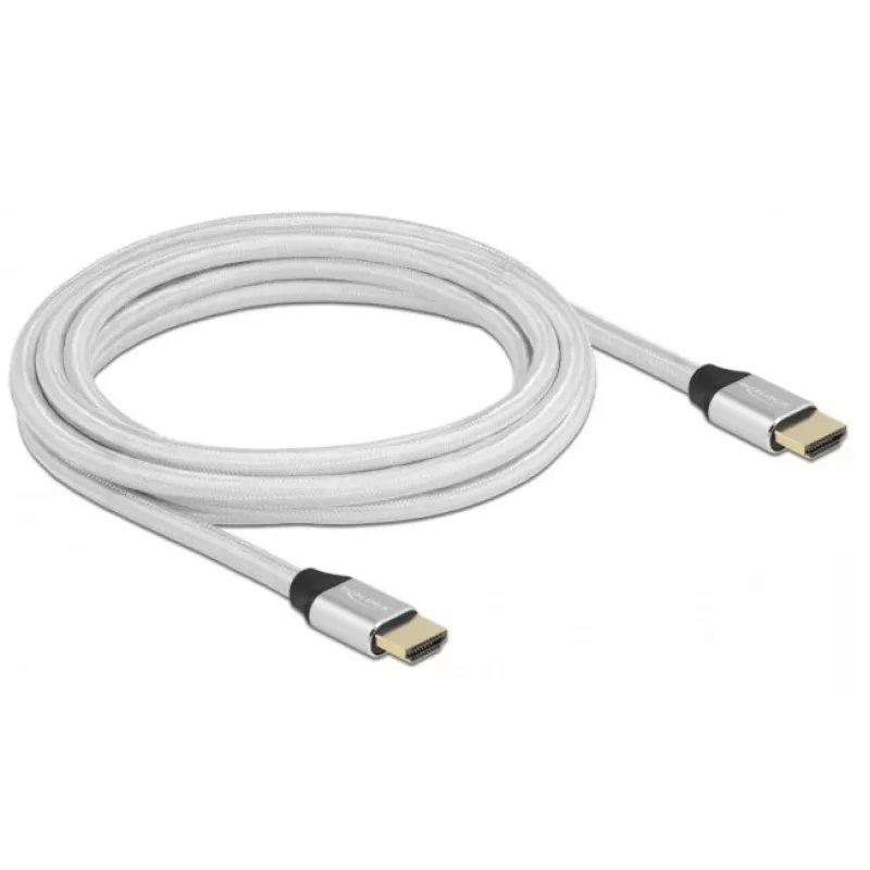 Cabo HDMI DeLOCK Ultra High Speed 48 Gbps 8K 60 Hz prateado 3 m