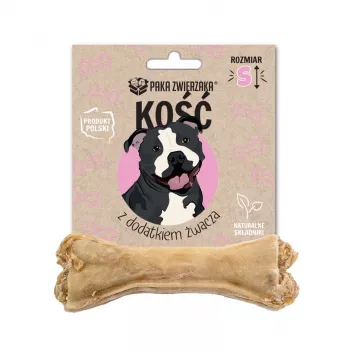 Osso mastigável para cães PAKA ZWIERZAKA 10 cm, com adição de dobrada, 35 g, petisco de higiene dentária de vaca hipoalergénico