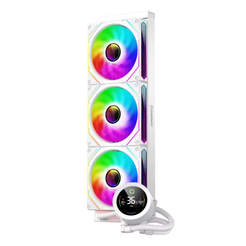 Gamemax | Refrigeração líquida para CPU | ICEBURG 360 DIGITAL | branco