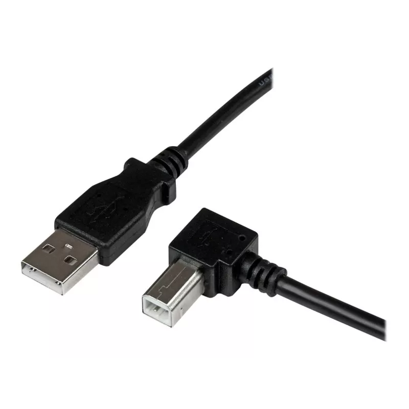 Cabo USB 2.0 A para B em ângulo reto StarTech.com 3 m – M/M, 3 m, USB A, USB B, USB 2.0, preto