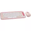 Logitech POP Icon Combo - Conjunto teclado e rato - Sem fios - Bluetooth LE - QWERTY - US International - rosa, branco sujo (920-013142)