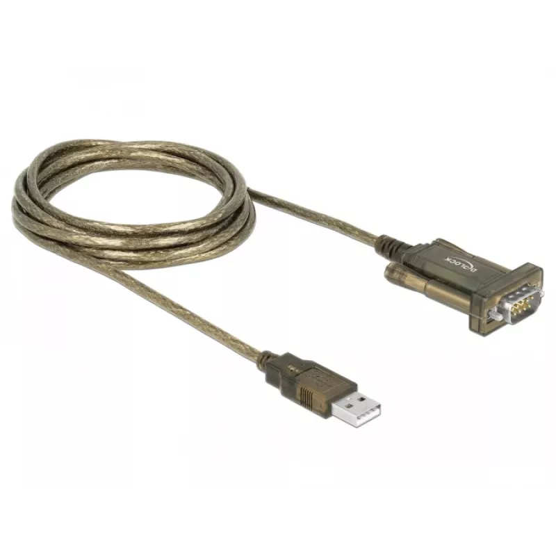 Cabo série DeLOCK 64073 USB Type-A DB-9 transparente 2 m