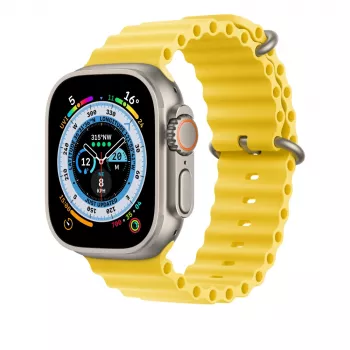 Pulseira Apple MQED3ZM/A acessório para smartwatch amarelo fluoroelastómero