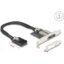 Adaptador de rede DELOCK Mini PCIe I/O 95281 com 2× SFP Gigabit LAN