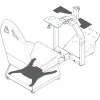 Suporte de altifalante RaceRoom 75105090 para Logitech Z323, preto