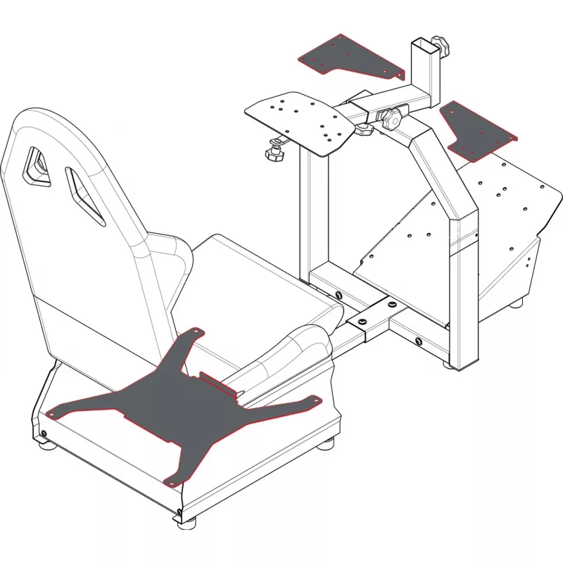 Suporte de altifalante RaceRoom 75105090 para Logitech Z323, preto