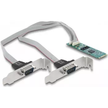 Placa DeLOCK M.2 para 2 x Série RS-232 DB9 PCIe 2.1