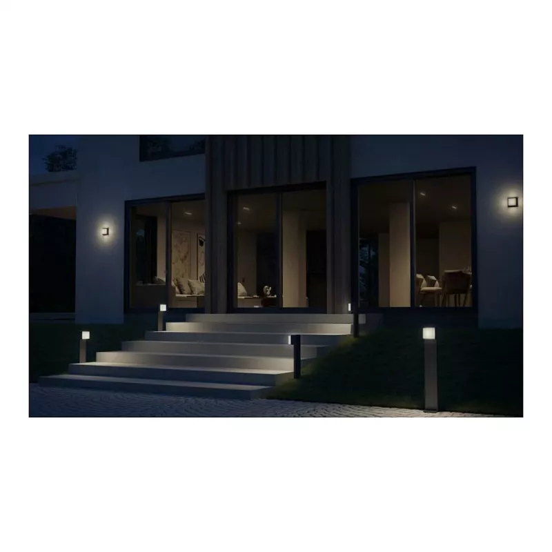 Aplique de parede exterior Steinel L 845 SC, LED não substituível 9 W, antracite, alumínio/plástico, 160°/5 m