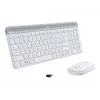 Logitech Slim Wireless Combo MK470 - conjunto teclado e rato - sem fios - 2,4 GHz - espanhol - branco sujo (920-009199)