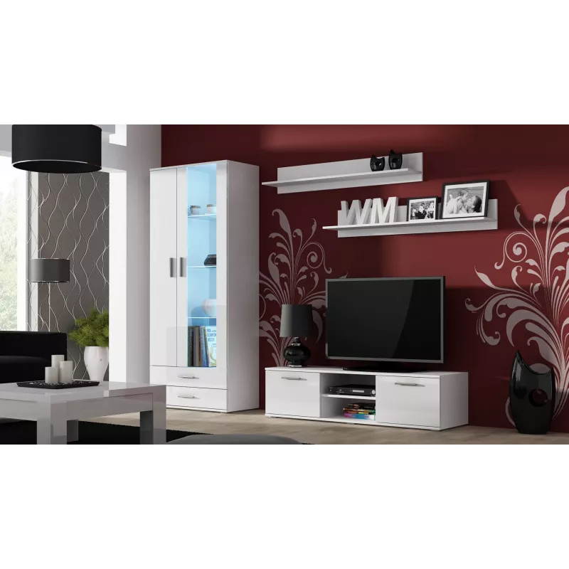 Suporte de TV Cama SOHO 140 branco/branco brilhante