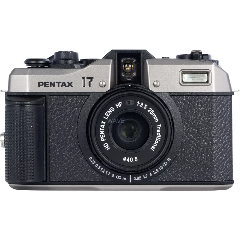 Pentax 17 câmara de rolo, preto/prateado