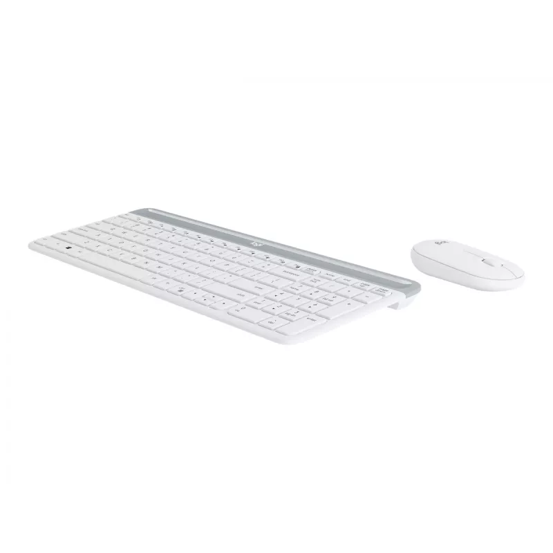Logitech Slim Wireless Combo MK470 - conjunto teclado e rato - sem fios - 2,4 GHz - espanhol - branco sujo (920-009199)