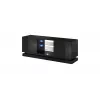 Cama Meble QIU 160 móvel de TV, MDF, preto brilhante