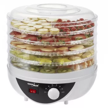 Desidratador de cogumelos, legumes e fruta GreenBlue, potência 250W, muito silencioso, 5 crivos, GB195