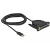 Cabo paralelo DeLOCK 62980 preto 1,8 m
