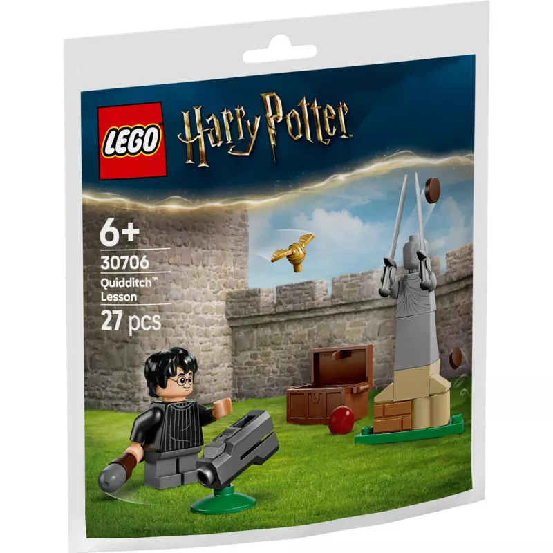 LEGO Harry Potter Conjunto 30706 Aula de Quidditch com minifiguras de Harry e Draco
