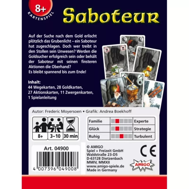 Amigo 04900 Jogo de tabuleiro Saboteur 30 min.