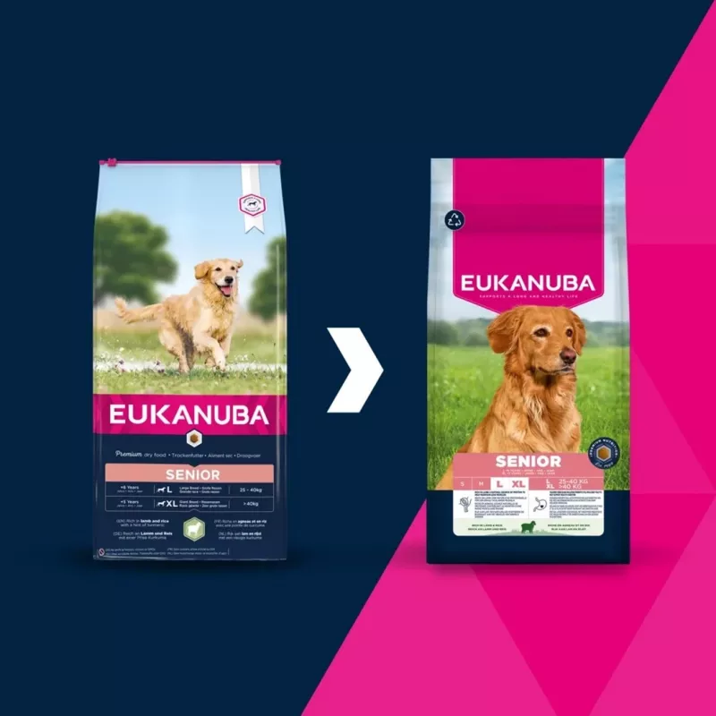 Eukanuba Senior L XL Rich in lamb & rice ração seca para cães 12 kg