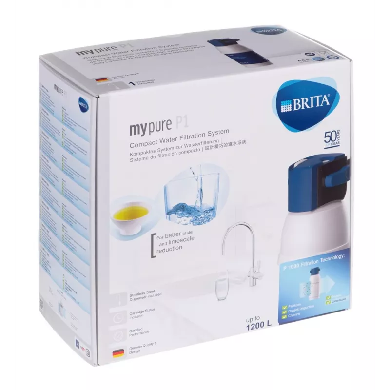 Brita Mypure P1+grifo 1 Via sistema de filtragem de água compacto