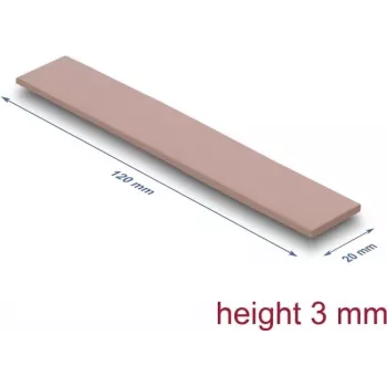 Almofada térmica DeLOCK 18484 3 W/m·K rosa 20x120x3 mm