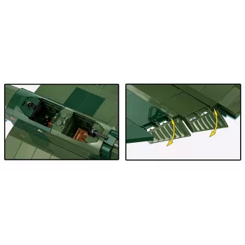 Kit de construção Cobi Blocks Junkers JU 87G-2 Stuka 571 peças kit de modelismo
