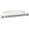 Caixa de fusão de fibra ótica Lightwin, 48 fibras, 24x DLC multimodo, 50/125µm OM4 caixas de fusão com pigtail (SPBOX 48G50 OM4 DLC)