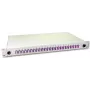Caixa de fusão de fibra ótica Lightwin, 48 fibras, 24x DLC multimodo, 50/125µm OM4 caixas de fusão com pigtail (SPBOX 48G50 OM4 DLC)