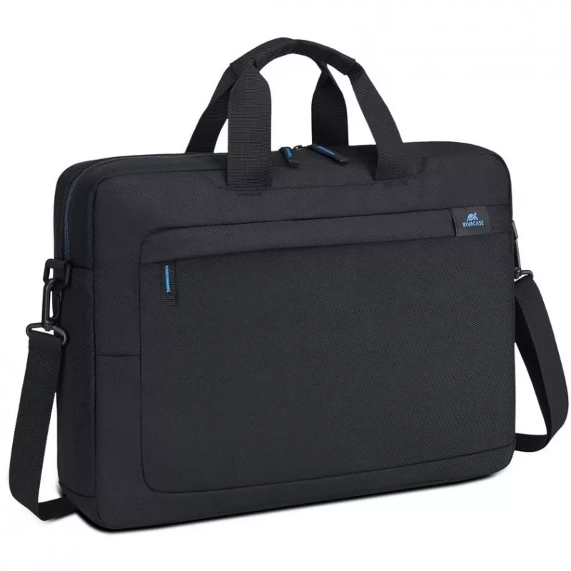 Pasta Rivacase 8036 40,6 cm 16 polegadas preto com pega e alça de ombro