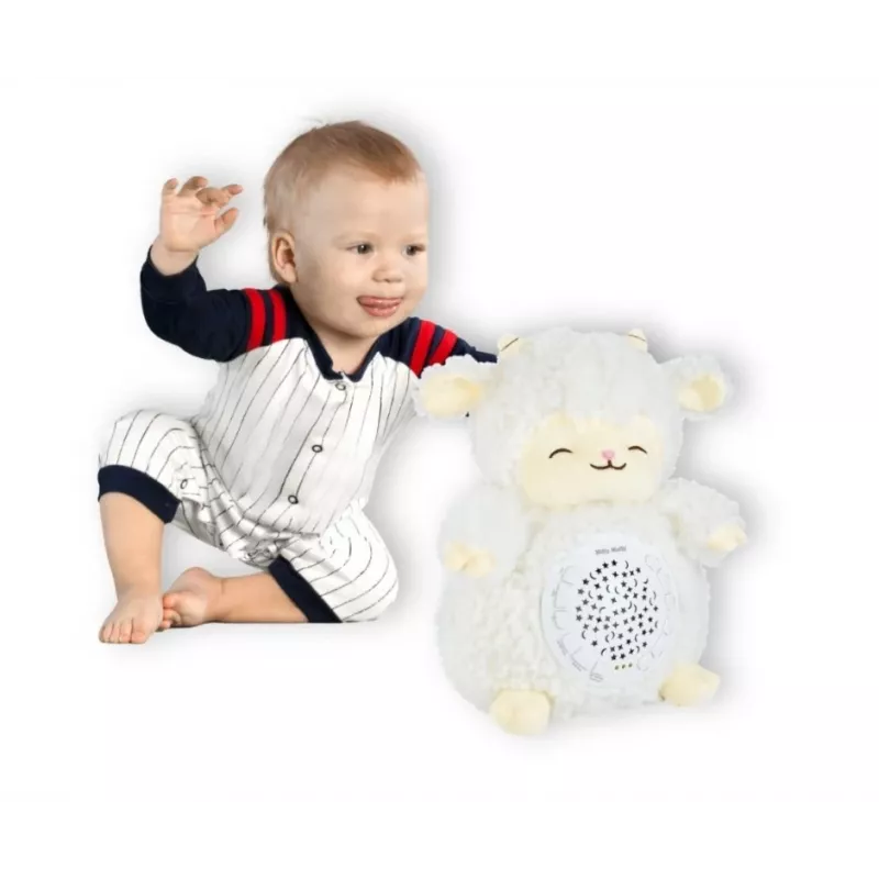 Brinquedo projetor de peluche milly mally ovelha peluche modelo 5664 para crianças pequenas — luz de presença suave