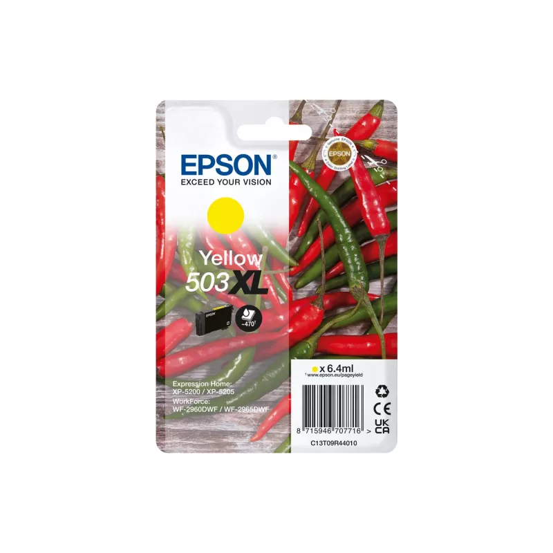 Cartucho de tinta Epson 503XL amarelo, original rendimento alto (XL), 6,4 ml, pack individual
