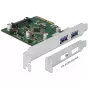 Placa Delock PCI Express x4 para 2 conectores USB 3.1 Gen 2 Type-A externos (90298)