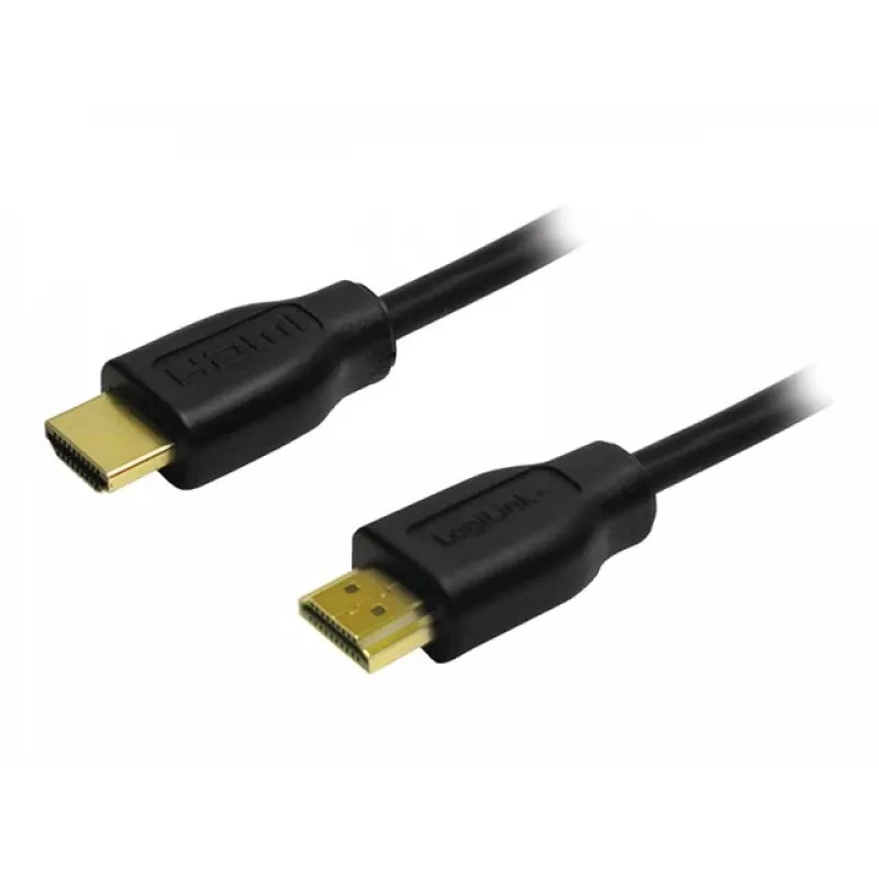 LogiLink CH0053 cabo HDMI de alta velocidade com Ethernet, HDMI 1.4, A macho – A macho, 4K/30, contactos banhados a ouro, 10 m, preto