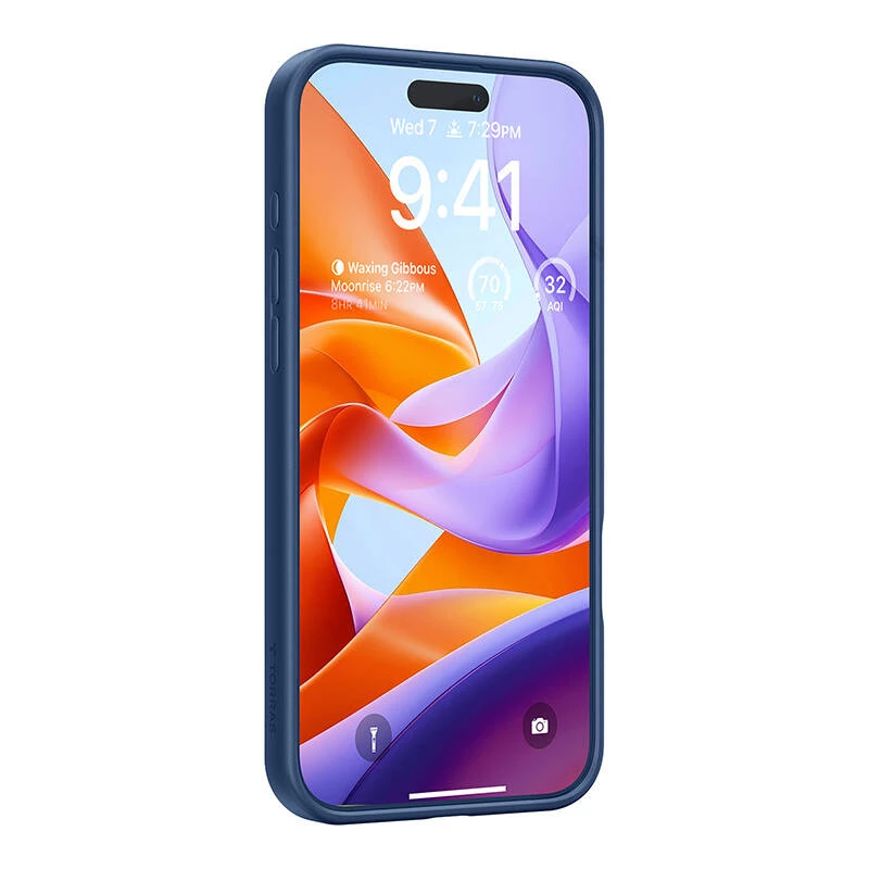 Capa protetora Torras Ostand Pro para iPhone 16 Pro, azul, design fino
