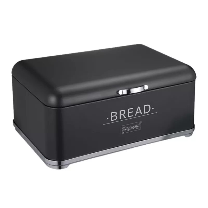 Caixa de pão Maestro MR-1677-AR-BL preta