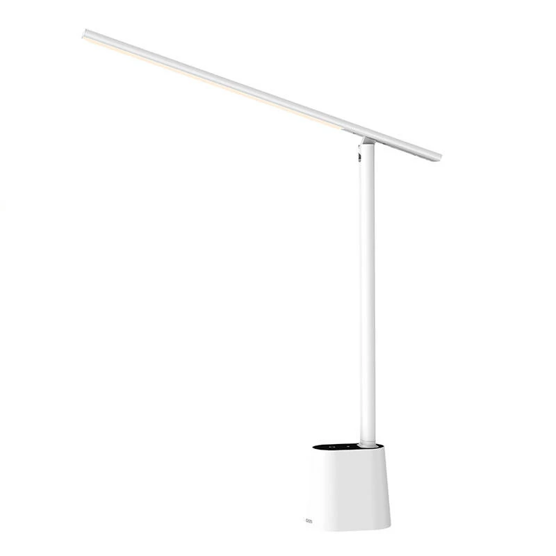 Candeeiro de mesa Baseus Smart Eye Folding Rechargeable branco — candeeiro de mesa LED dobrável, bateria recarregável, braço e cabeça ajustáveis