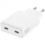 Carregador PDPlug Dual 65W GaN 2xUSB-C branco