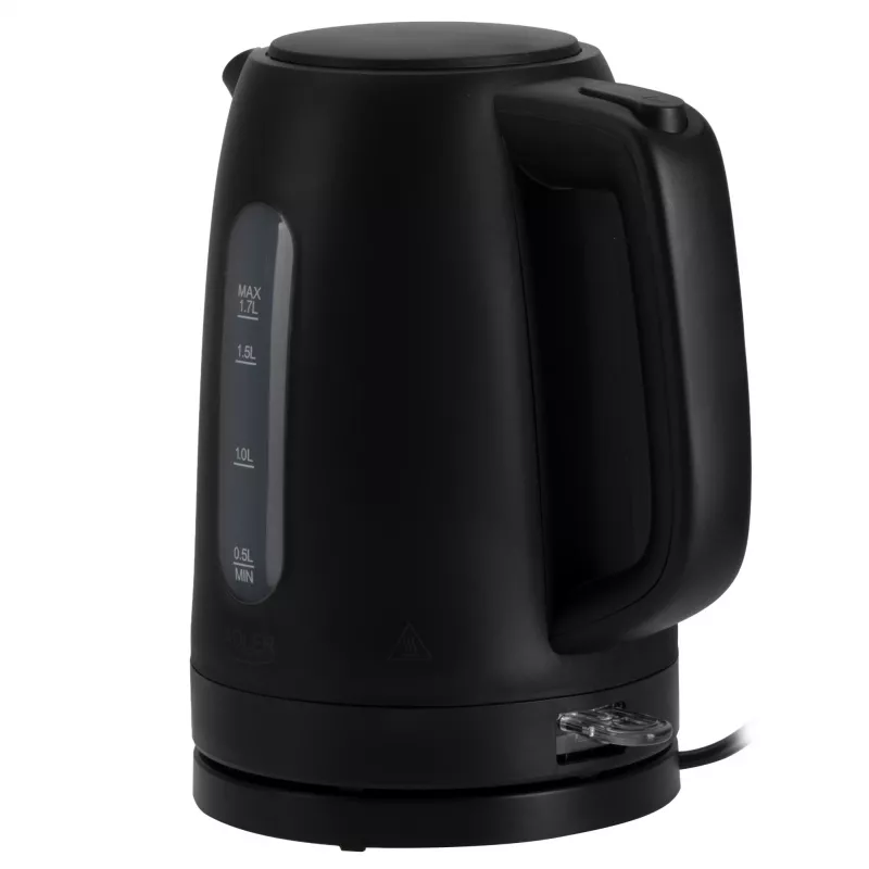 Adler AD 1379b jarro elétrico, 1,7 l, 2200 W, base giratória de 360°, preto