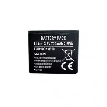 Bateria de substituição digital para Nokia BP-6X (8800, 8801) 3,7V 1000mAh