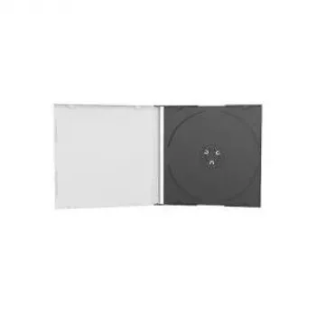 MEDIARANGE Caixa de CD Jewelcase Single tray - Estojo de armazenamento de CD - Capacidade: 1 CD/DVD - Preto (pack de 100)