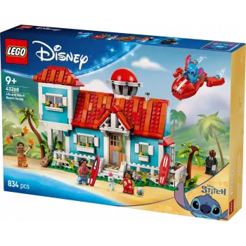 LEGO Disney Set 43268 Casa de Praia – casa modular para construir, 834 peças, 5 minifiguras, idade 9+